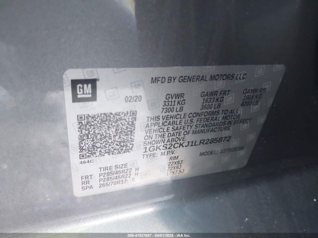 1GKS2CKJ1LR285872 GMC Yukon 4wd Denali