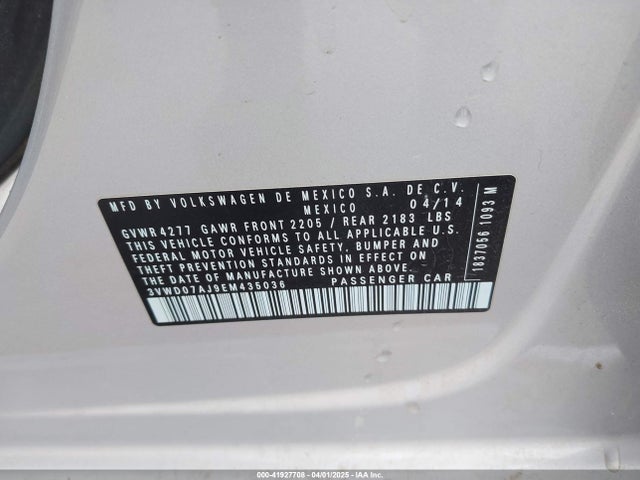 3VWD07AJ9EM435036 Volkswagen Jetta 1.8t Se