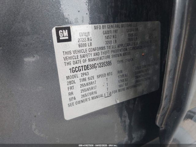 1GCGTDE38G1226386 Chevrolet Colorado Z71