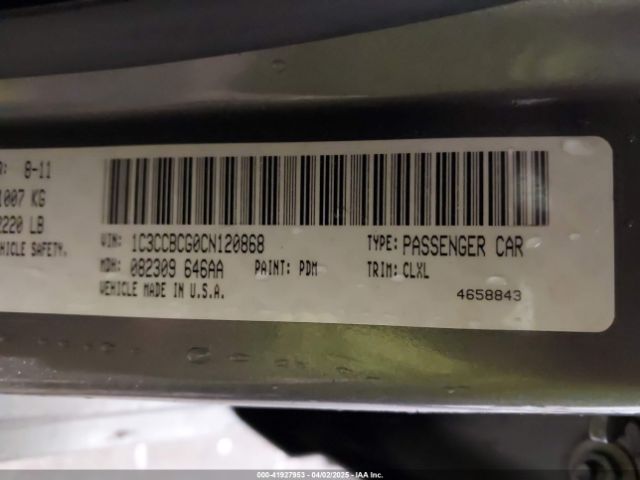 2012 CHRYSLER 200 1C3CCBCG0CN120868 Photo 8