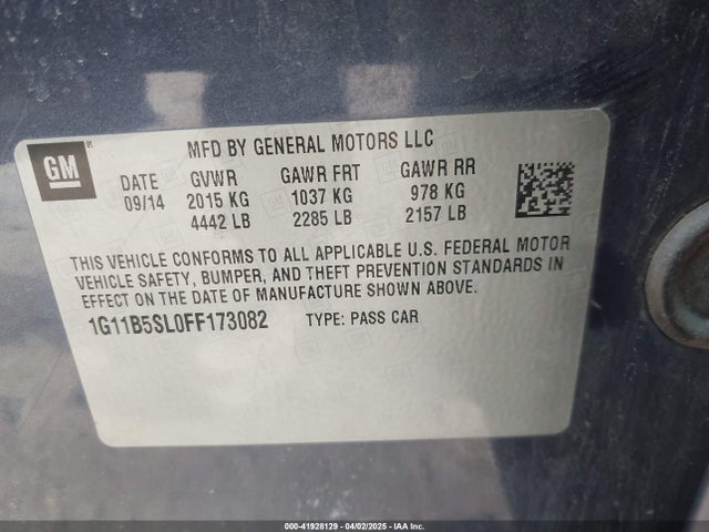 1G11B5SL0FF173082 Chevrolet MALIBU LS
