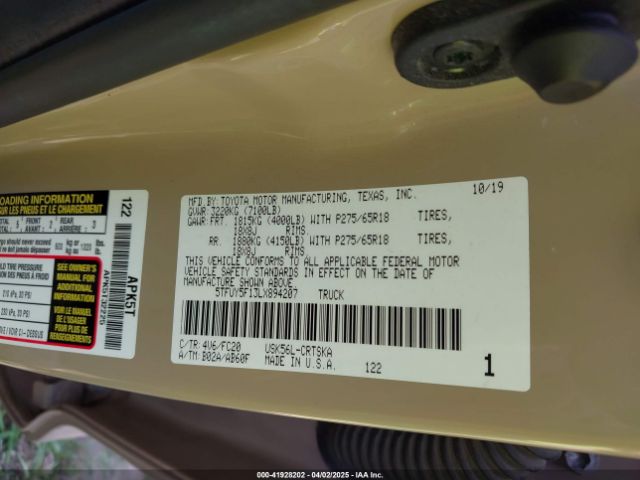 5TFUY5F13LX894207 Toyota Tundra Sr5