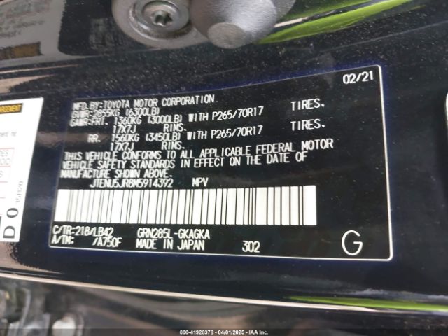 JTENU5JR8M5914392 Toyota 4runner Sr5 Premium