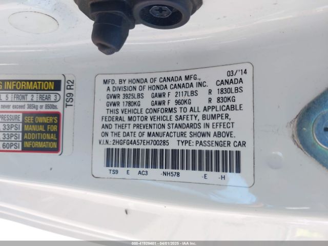 2HGFG4A57EH700285 Honda CIVIC SI