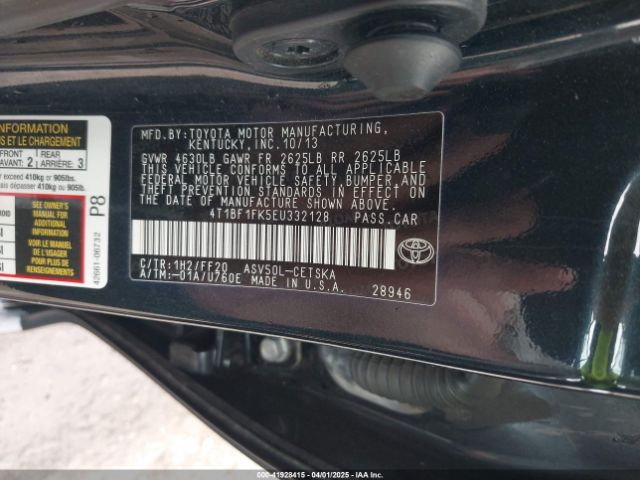 4T1BF1FK5EU332128 Toyota Camry Se Sport