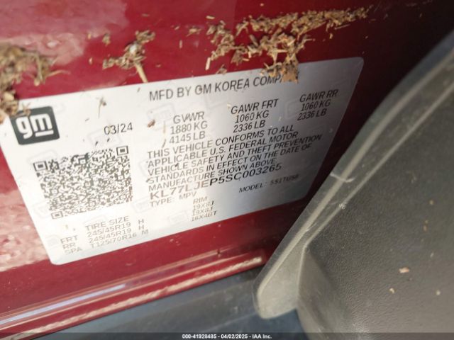 KL77LJEP5SC003265 Chevrolet Trax
