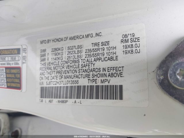 2020 ACURA RDX 5J8TC2H37LL013556 Photo 8