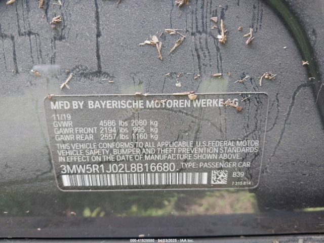 3MW5R1J02L8B16680 BMW 330I