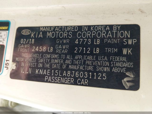 KNAE15LA8J6031125 KIA Stinger