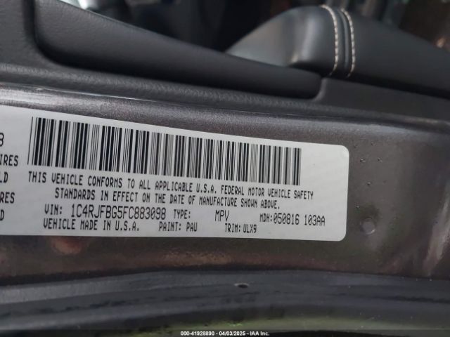 1C4RJFBG5FC883098 Jeep Grand Cherokee Limited