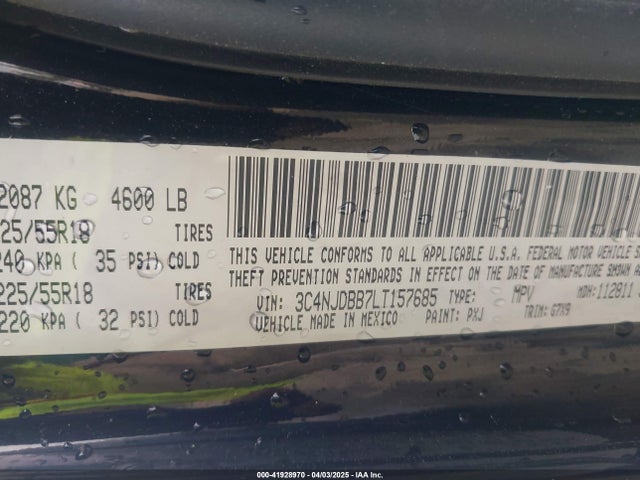 3C4NJDBB7LT157685 Jeep Compass Altitude 4x4