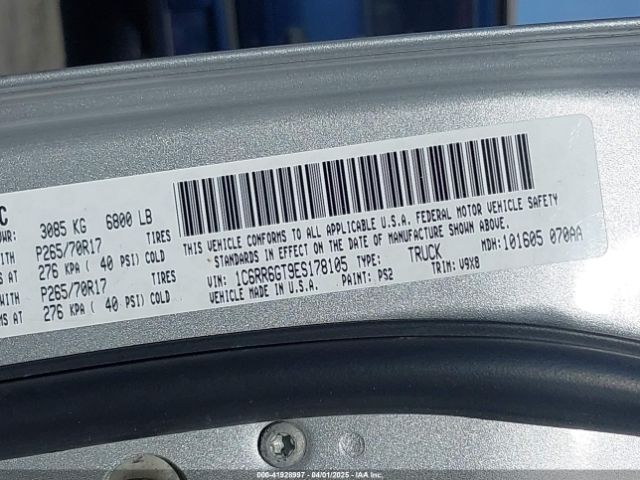 2014 RAM 1500 1C6RR6GT9ES178105 Photo 8