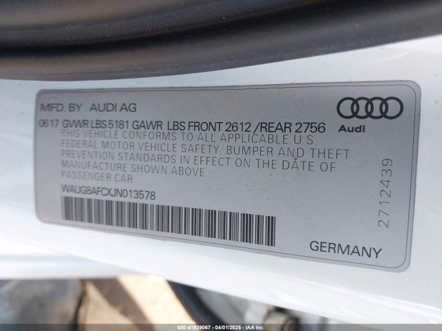 2018 AUDI A6 WAUG8AFCXJN013578 Photo 8