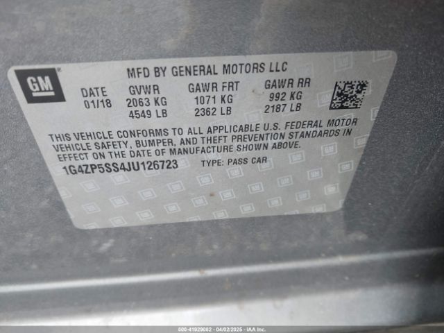 1G4ZP5SS4JU126723 Buick Lacrosse Essence