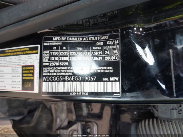 WDCGG5HB6EG319067 Mercedes-Benz GLK 350