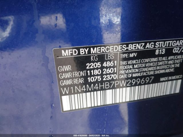 W1N4M4HB7PW299697 Mercedes-Benz Glb 250 4matic