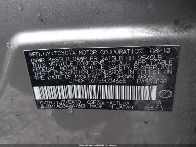 JTHCF1D27E5004665 Lexus IS 250