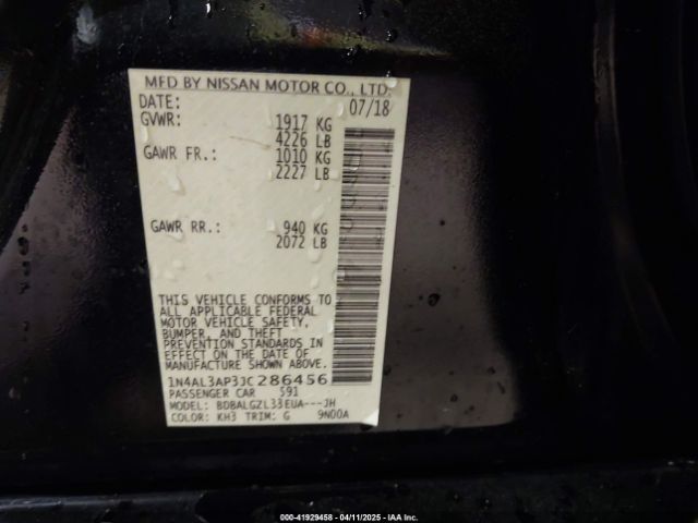 1N4AL3AP3JC286456 Nissan Altima 2.5 S