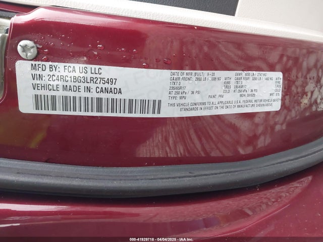 Chrysler Pacifica Touring L 2020 2C4RC1BG3LR275497 Image 9
