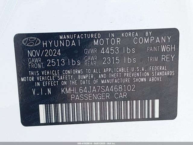 KMHL64JA7SA468102 Hyundai SONATA SEL