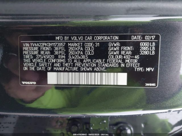 YV4A22PK0H1173957 Volvo Xc90 T6 Momentum