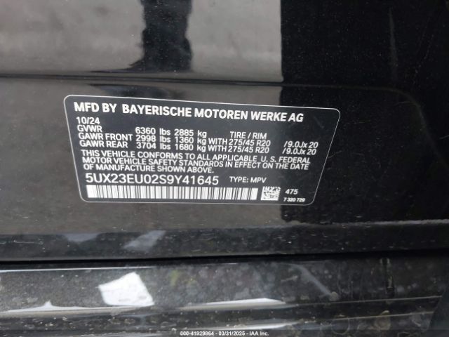 5UX23EU02S9Y41645 BMW X5 Xdrive40i