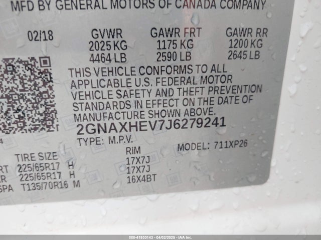 2GNAXHEV7J6279241 Chevrolet EQUINOX LS