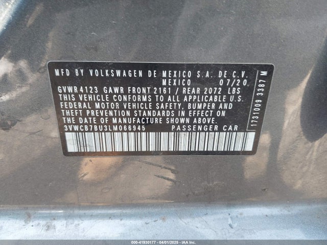 3VWCB7BU3LM066945 Volkswagen Jetta 1.4t R-line/1.4t S/1.4t Se