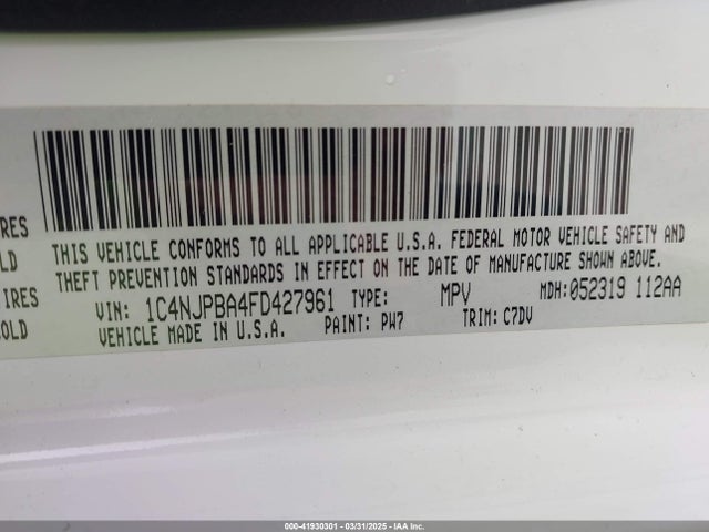 1C4NJPBA4FD427961 Jeep Patriot
