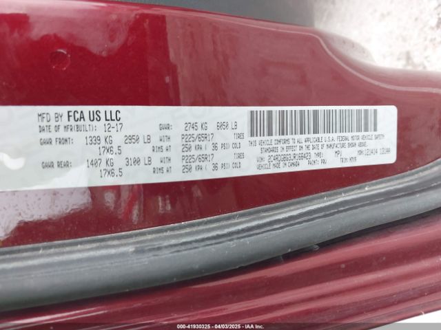 2C4RDGBG3JR166423 Dodge Grand Caravan Se Plus