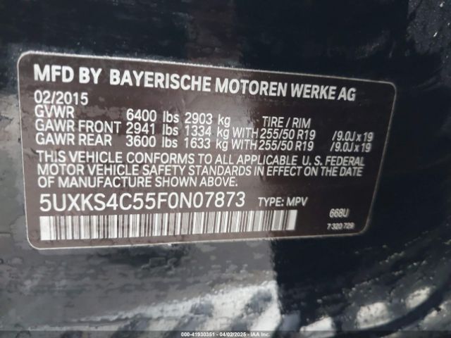 5UXKS4C55F0N07873 BMW X5 Xdrive35d