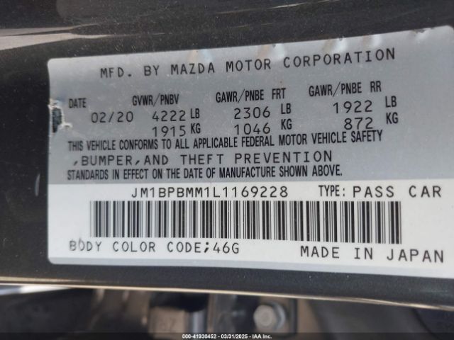 JM1BPBMM1L1169228 Mazda Mazda3 Hatchback Preferred Package
