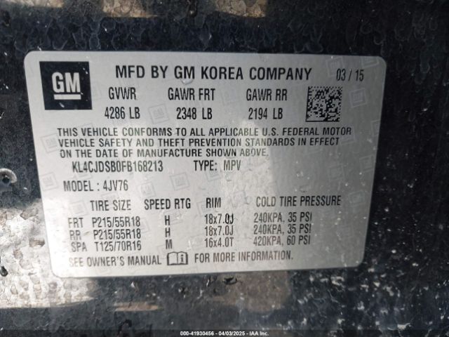 KL4CJDSB0FB168213 Buick Encore Premium