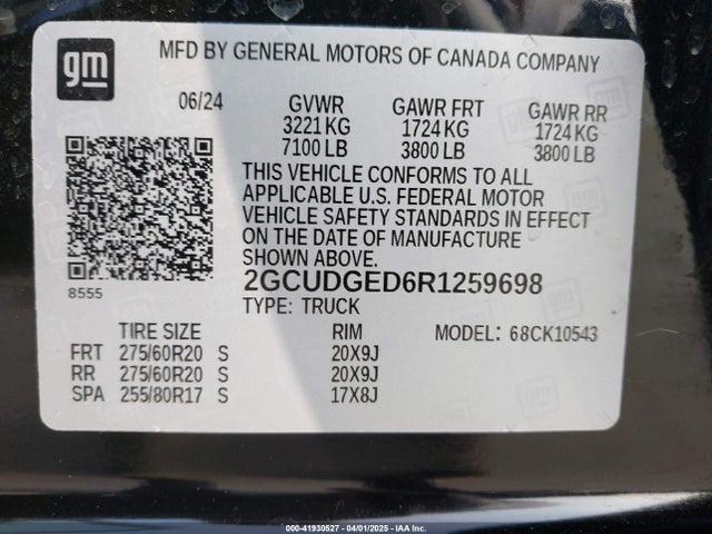 2GCUDGED6R1259698 Chevrolet Silverado 1500 4wd  Short Bed Ltz