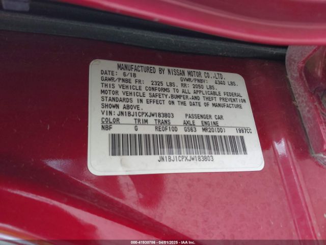 JN1BJ1CPXJW183803 Nissan Rogue Sport S