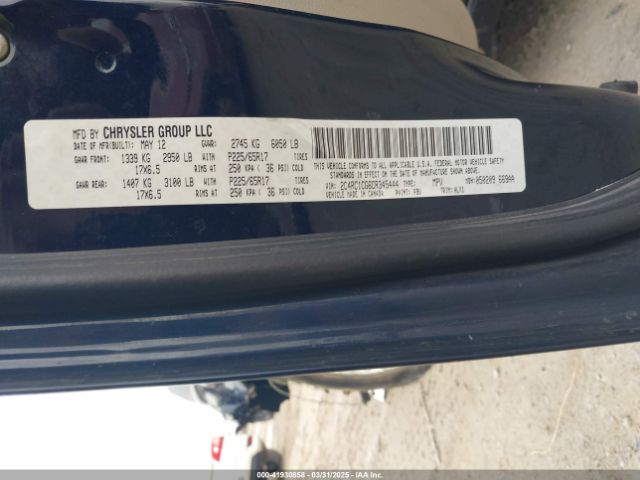 2012 CHRYSLER TOWN & COUNTRY 2C4RC1CG6CR345444 Photo 8