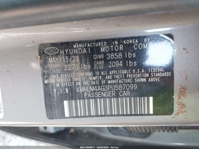 KMHLM4AG3PU587099 Hyundai mpi nu pe