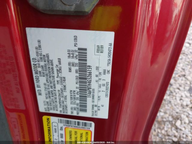 1FA6P8TH4G5266159 Ford Mustang Ecoboost