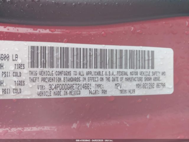 3C4PDDDG0ET214661 Dodge Journey Limited