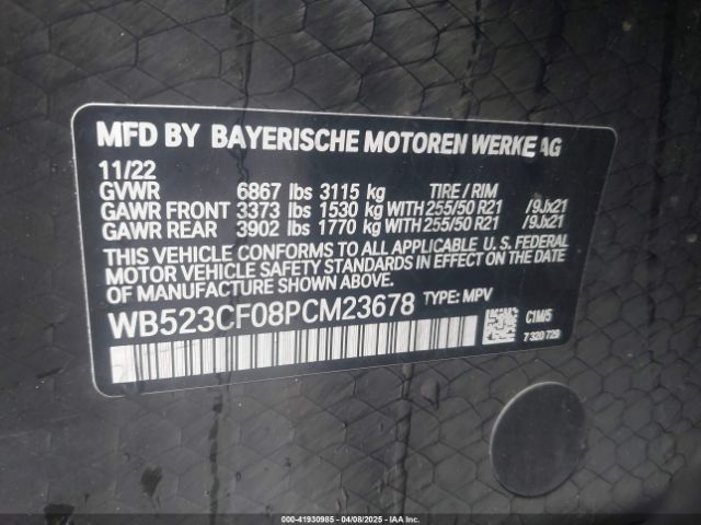 WB523CF08PCM23678 BMW Ix Xdrive50