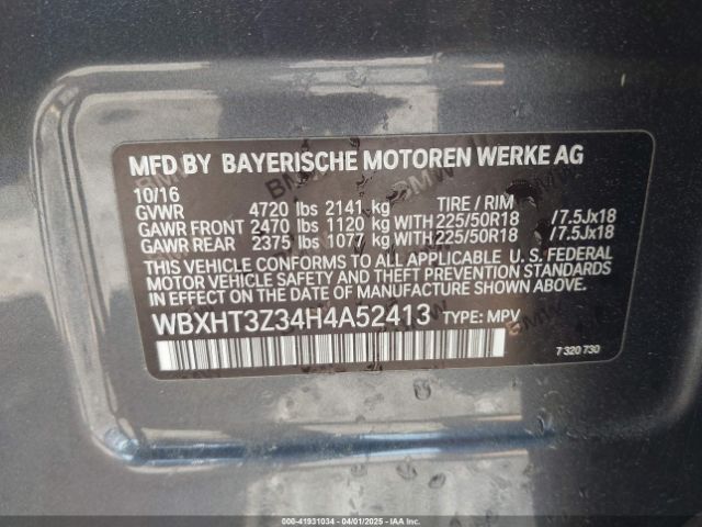 WBXHT3Z34H4A52413 BMW X1 Xdrive28i