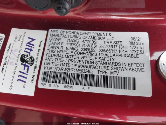 7FARW2H74ME032402 Honda Cr-v Awd Special Edition