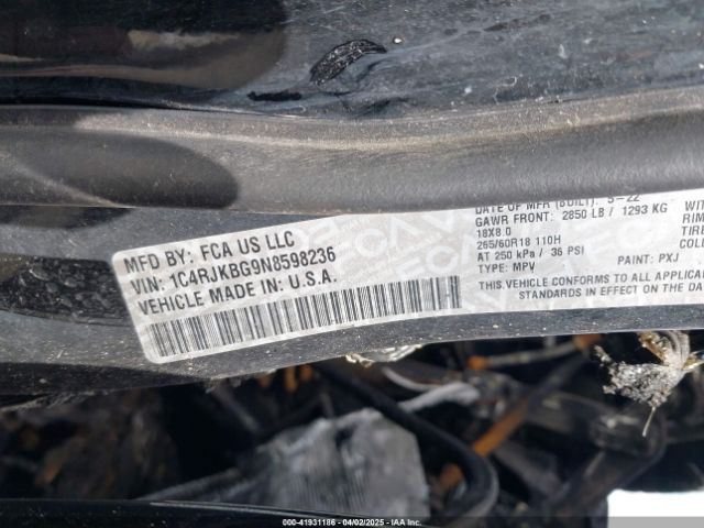1C4RJKBG9N8598236 Jeep Grand Cherokee L Limited 4x4