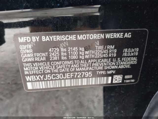 WBXYJ5C30JEF72795 BMW X2 Xdrive28i