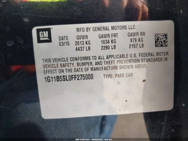 1G11B5SL0FF275000 Chevrolet MALIBU LS