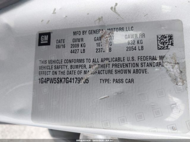 1G4PW5SK7G4179905 Buick Verano Sport Touring Group