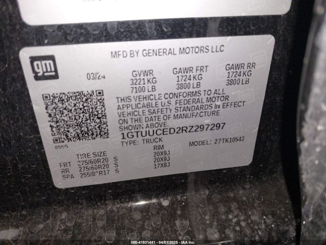 1GTUUCED2RZ297297 GMC Sierra 1500 4wd  Short Box Elevation With 3sb