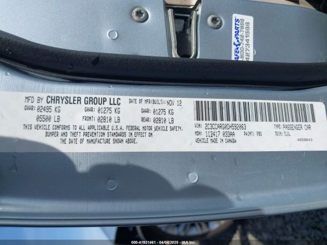 2013 CHRYSLER 300 2C3CCARG0DH592063 Photo 8
