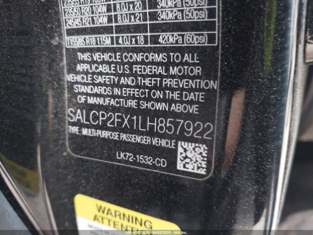 SALCP2FX1LH857922 Land Rover Discovery Sport Se