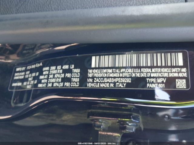 ZACCJBAB3HPE59292 Jeep Renegade Sport 4x4